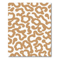 Tan Organic Swirl Abstract Rug