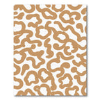 Tan Organic Swirl Abstract Rug