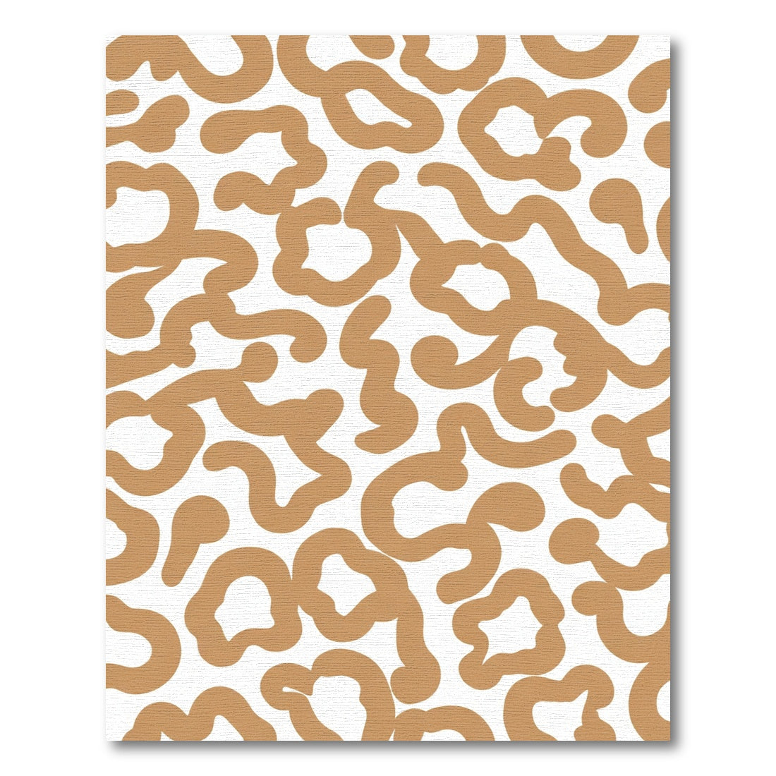 Tan Organic Swirl Abstract Rug