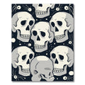 Monochromatic Skull Spider Gathering Rug