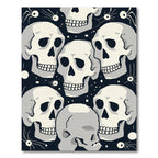 Monochromatic Skull Spider Gathering Rug