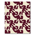 Crimson Abstract Organic Composition Rug