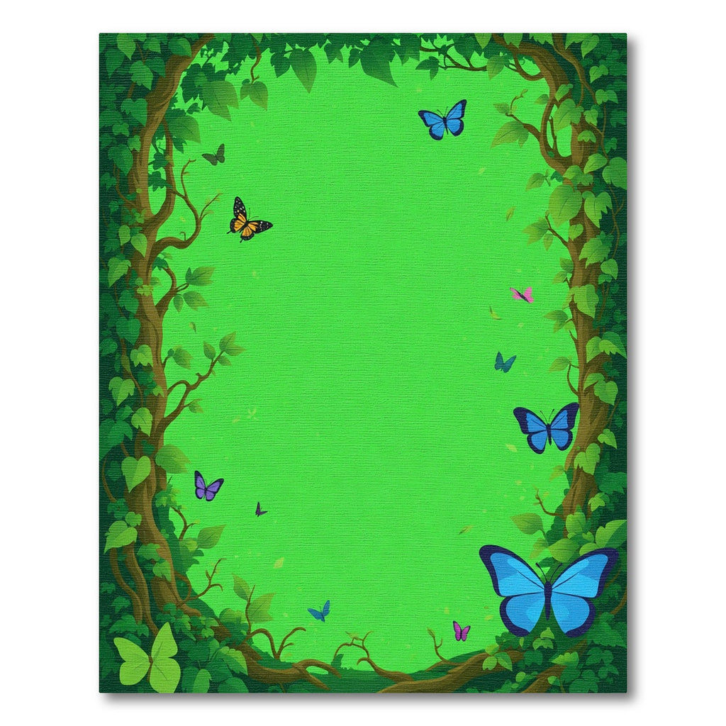 Enchanted Forest Butterflies Garden Rug