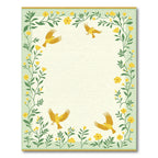 Golden Birds Floral Border Rug