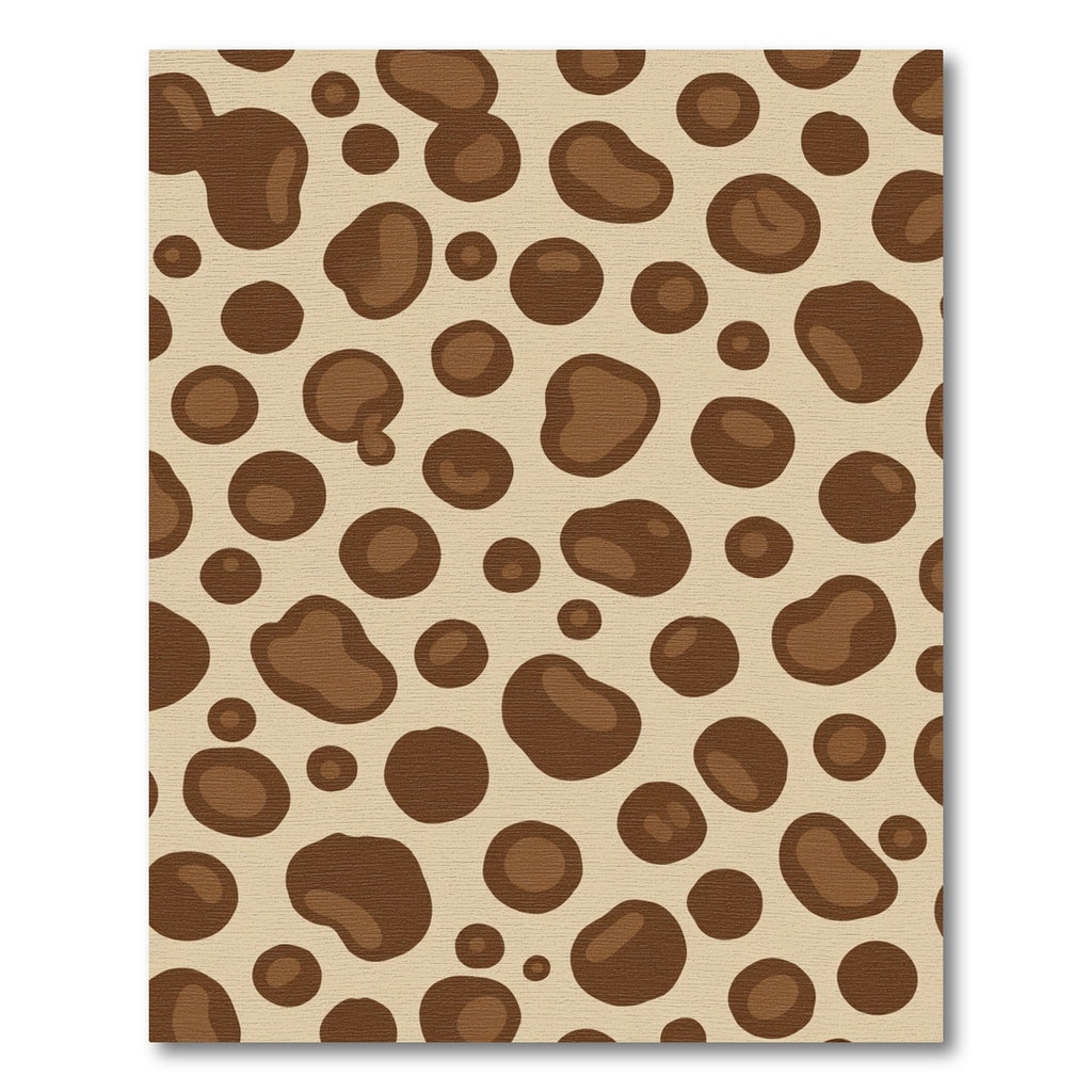 Brown Blotchy Irregular Circles Rug