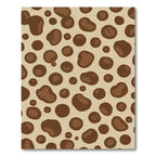 Brown Blotchy Irregular Circles Rug