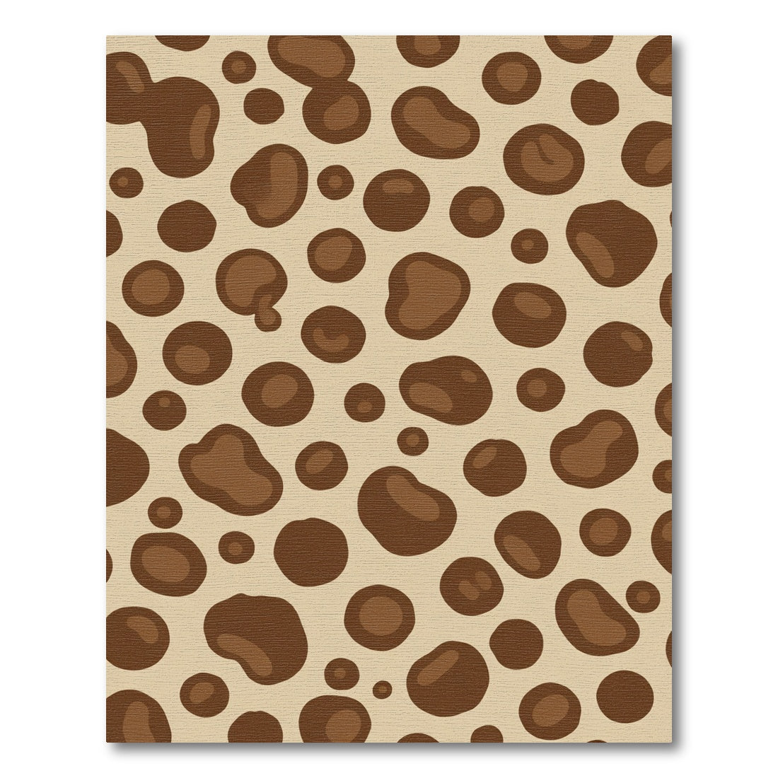 Brown Blotchy Irregular Circles Rug