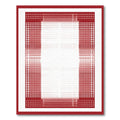 Red White Gradient Dot Border Rug