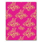 Vivid Yellow Butterfly Scroll Design Rug
