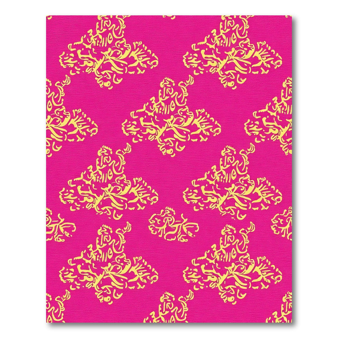 Vivid Yellow Butterfly Scroll Design Rug