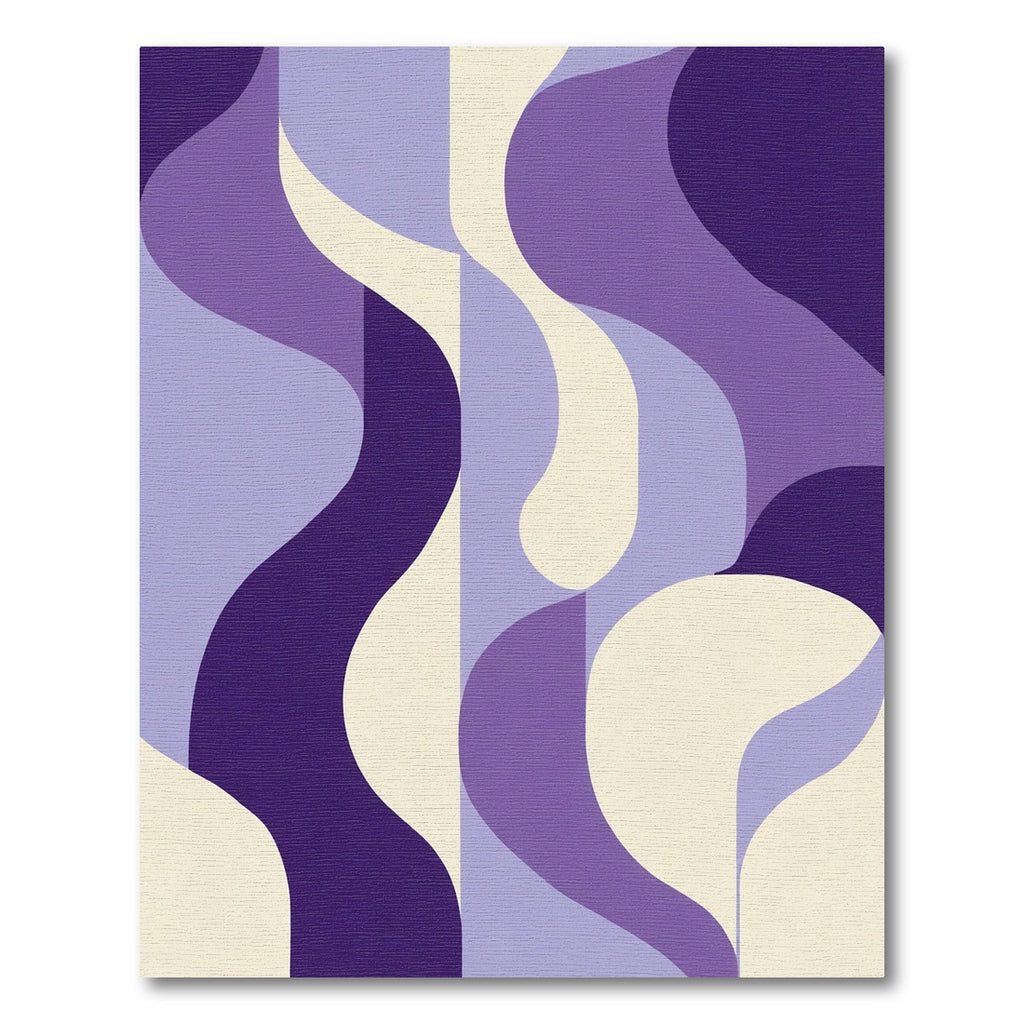Amethyst Wave Abstract Curves Rug