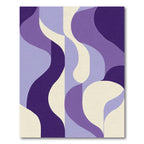 Amethyst Wave Abstract Curves Rug