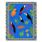 Vibrant Toucans Botanical Garden Rug