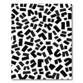 Monochromatic Abstract Shapes Scatter Rug