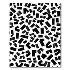 Monochromatic Abstract Shapes Scatter Rug