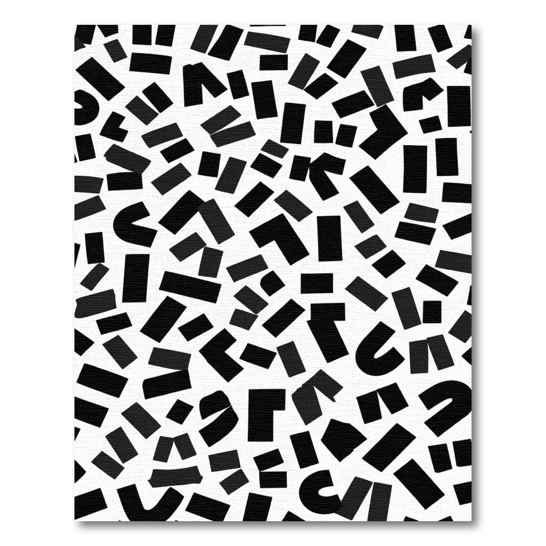 Monochromatic Abstract Shapes Scatter Rug