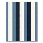 Classic Navy Blue White Stripe Rug