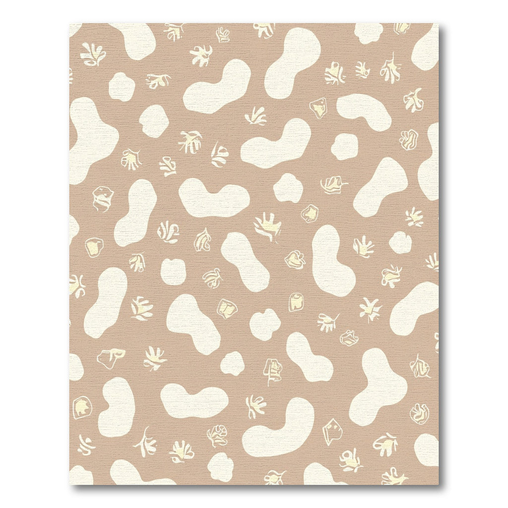Neutral Organic Blob and Leaf Rug