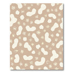 Neutral Organic Blob and Leaf Rug