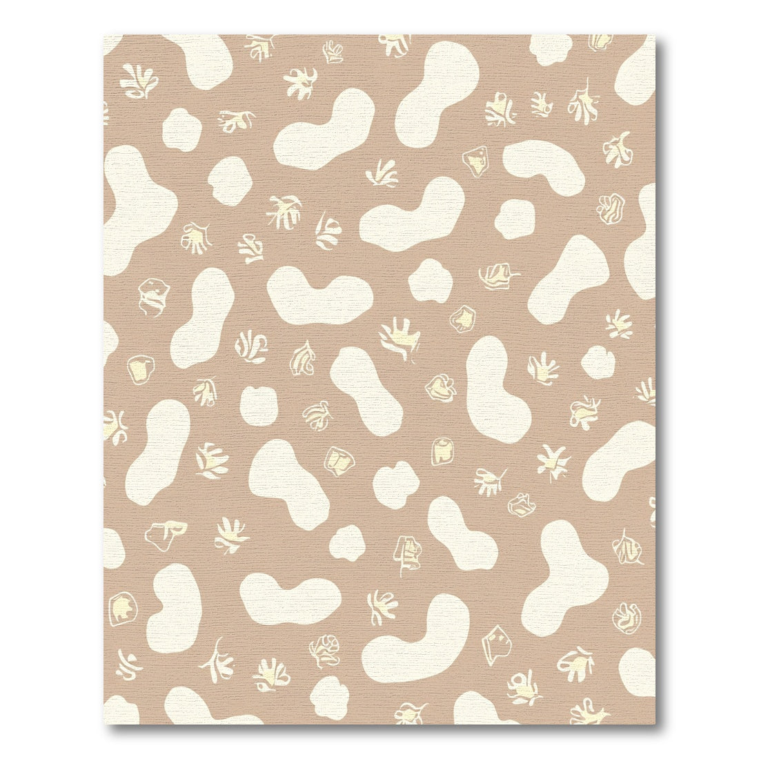 Neutral Organic Blob and Leaf Rug
