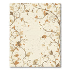 Earthy Autumn Vine Scroll Rug