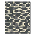 Monochromatic Stone Geometric Blocks Rug