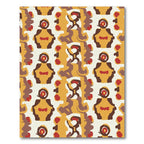 Yellow Ochre Abstract Figures Rug
