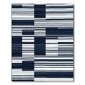Abstract Horizontal Stripe Block Collage Rug