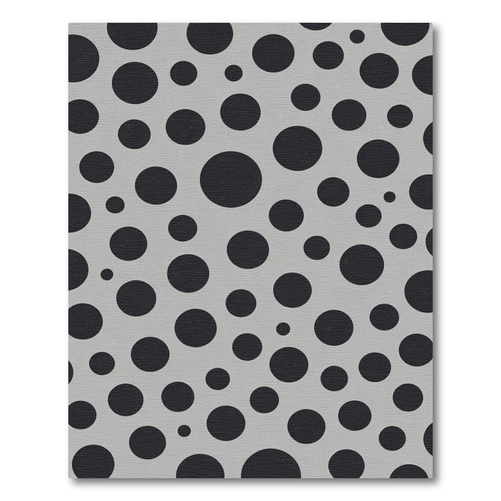 Gray Black Dot Cluster Rug