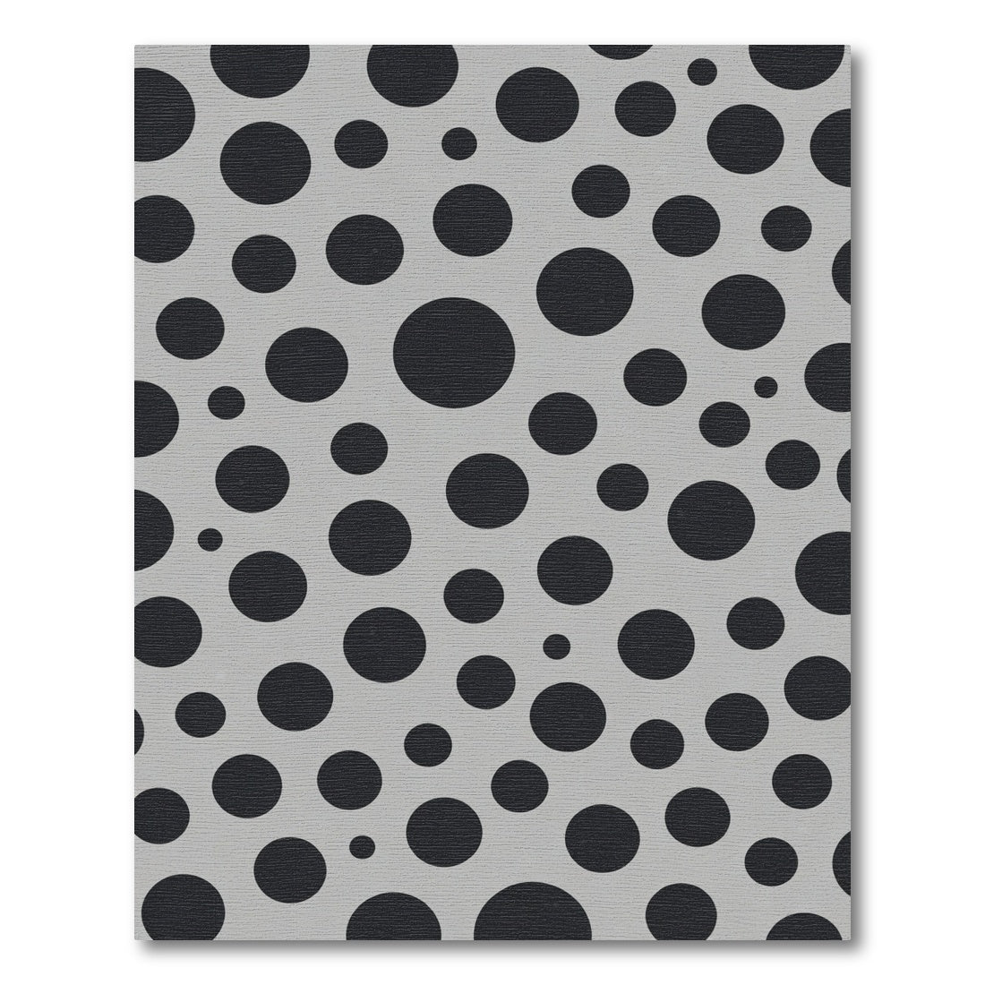 Gray Black Dot Cluster Rug