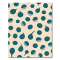 Teal Droplet Scattered Circles Pattern Rug