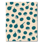 Teal Droplet Scattered Circles Pattern Rug