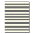 Classic Gray Cream Stripe Rug