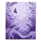 Purple Butterfly Tropical Forest Rug