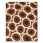 Brown Cream Ringed Circles Rug