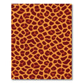 Orange Brown Abstract Animal Skin Rug