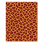 Orange Brown Abstract Animal Skin Rug