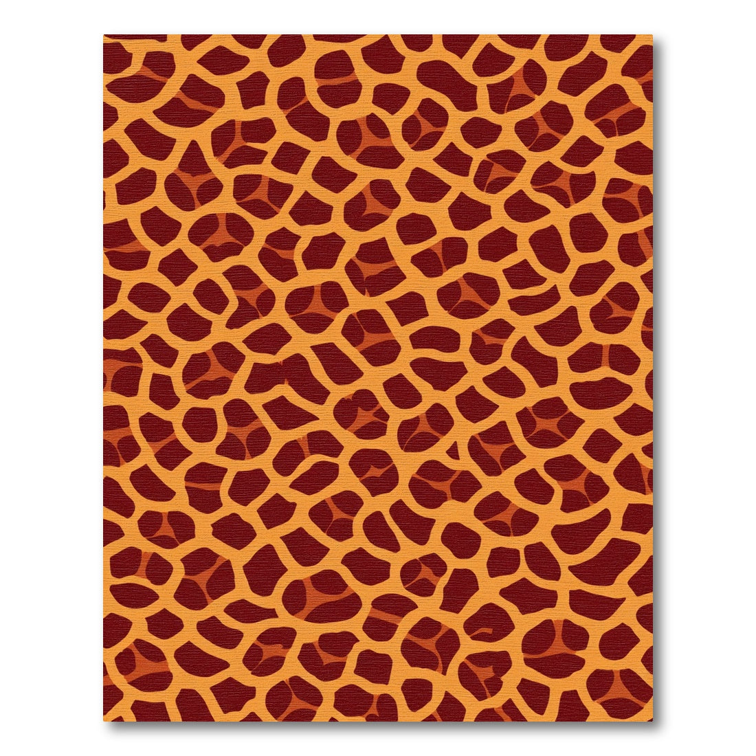 Orange Brown Abstract Animal Skin Rug