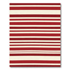 Classic Red Cream Stripe Rug