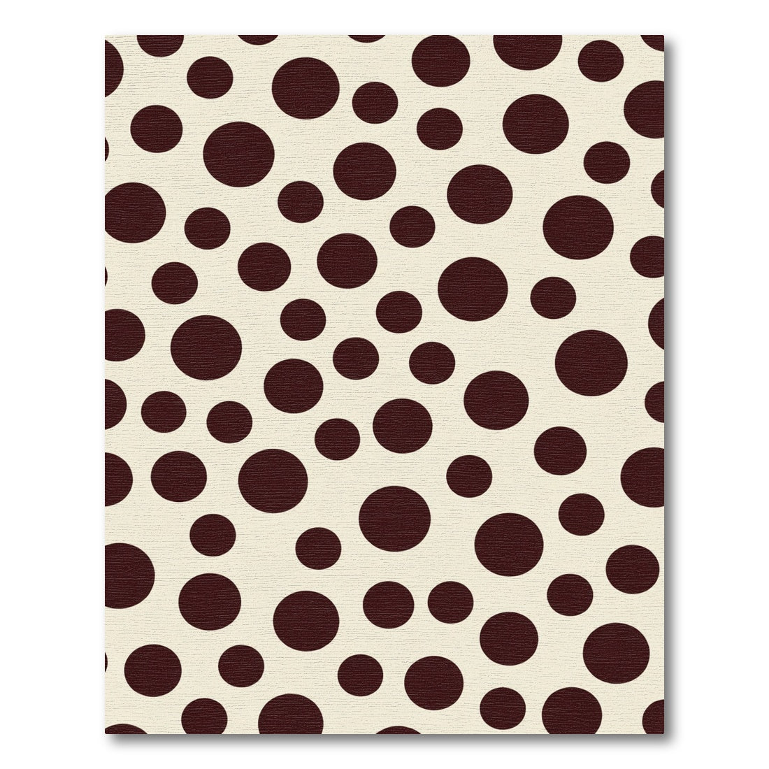 Deep Crimson Polka Dot Scatter Rug