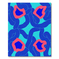 Abstract Blue Coral Bloom Medallion Rug