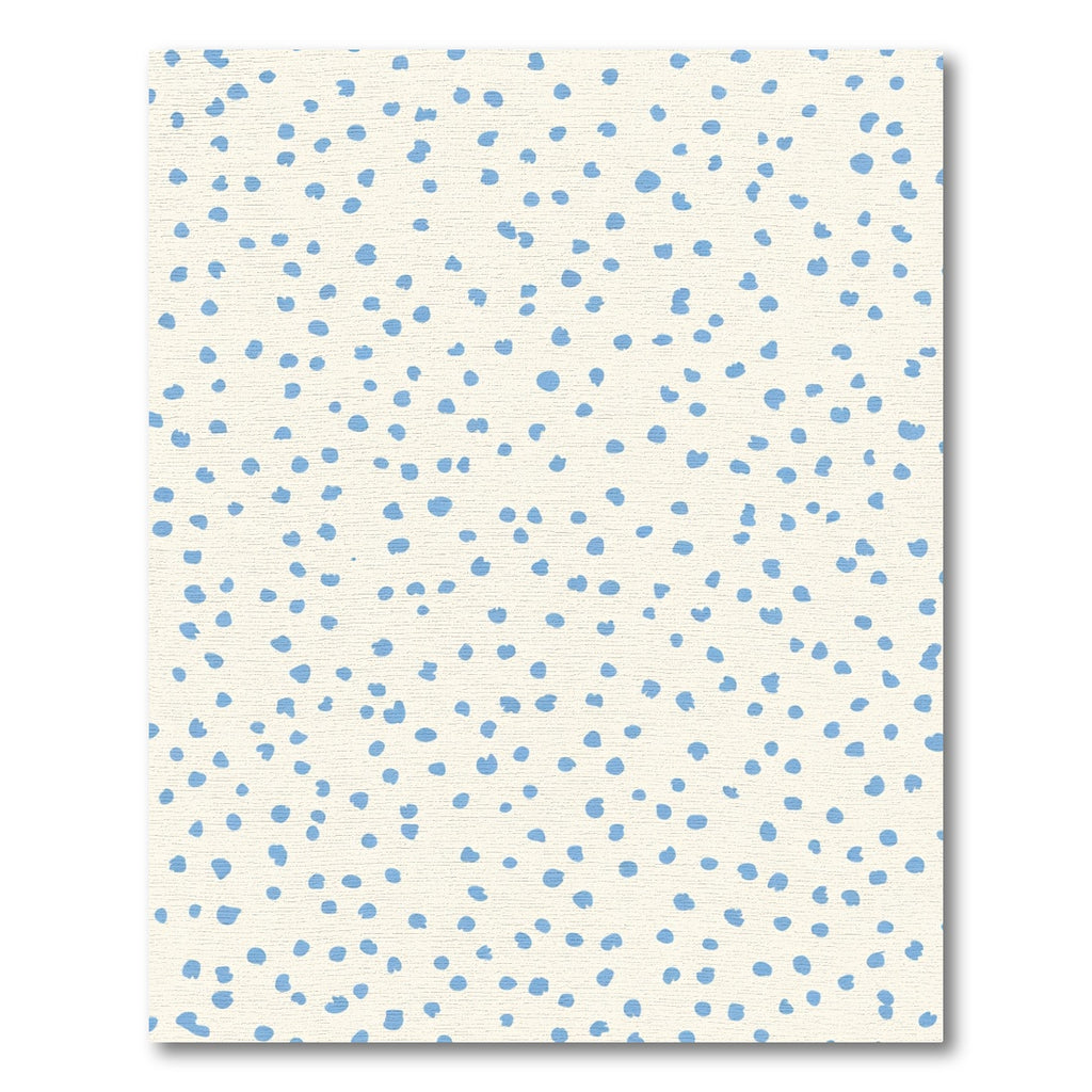 Soft Blue Dots Scattered Cream Backdrop Rug