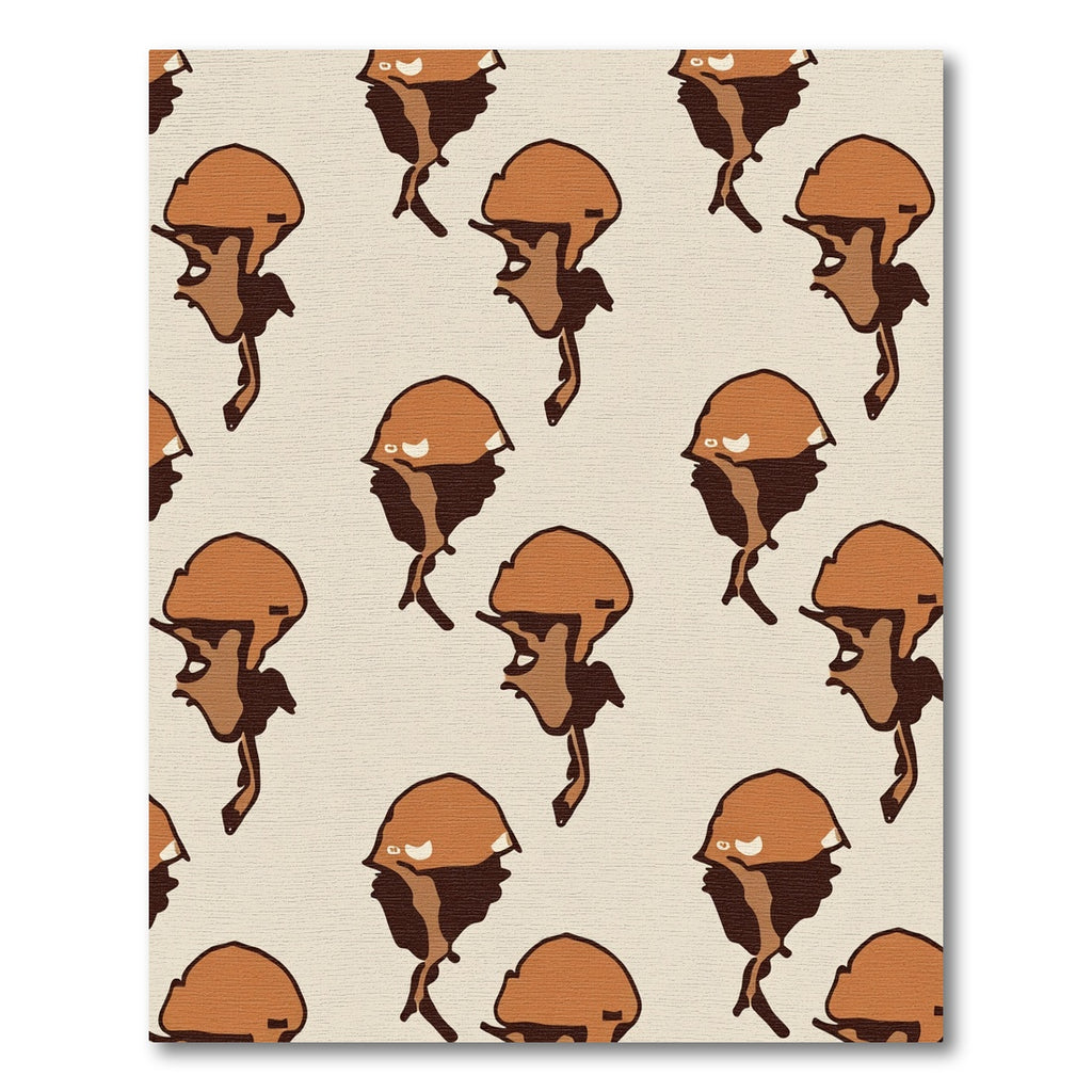 Brown Sepia Profile Repeat Rug