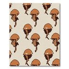 Brown Sepia Profile Repeat Rug
