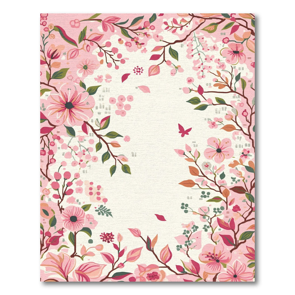 Pink Blooming Branches Floral Wonder Rug