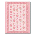 Feminine Pink Floral Bow Arrangement Rug