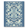 Abstract Blue Geometric Lattice Rug