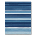 Deep Blue Horizontal Stripes Rug