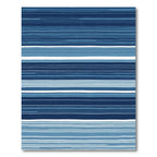 Deep Blue Horizontal Stripes Rug