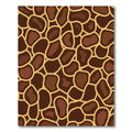 Rich Brown Giraffe Spot Pattern Rug